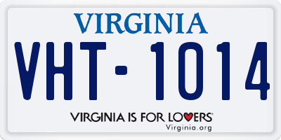 VA license plate VHT1014