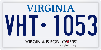 VA license plate VHT1053