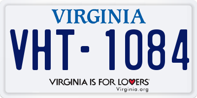 VA license plate VHT1084