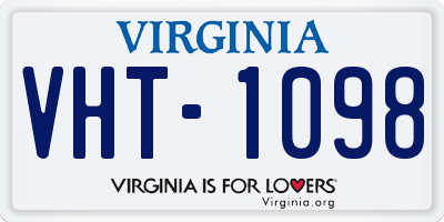 VA license plate VHT1098