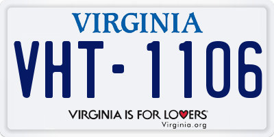VA license plate VHT1106