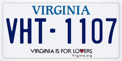 VA license plate VHT1107