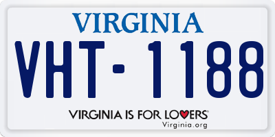 VA license plate VHT1188