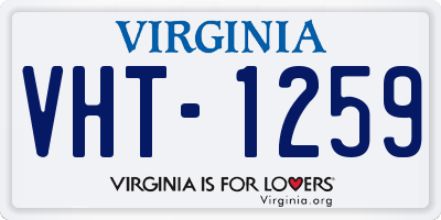 VA license plate VHT1259