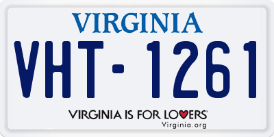 VA license plate VHT1261