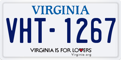 VA license plate VHT1267