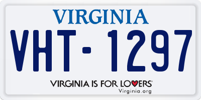 VA license plate VHT1297