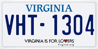 VA license plate VHT1304