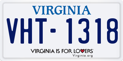 VA license plate VHT1318