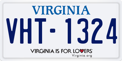 VA license plate VHT1324