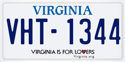 VA license plate VHT1344