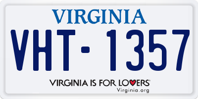 VA license plate VHT1357