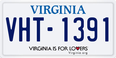 VA license plate VHT1391