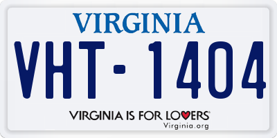 VA license plate VHT1404