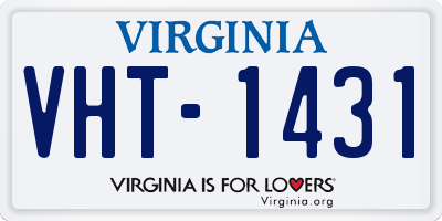 VA license plate VHT1431