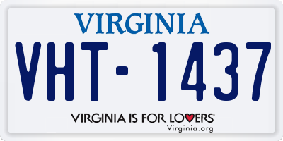 VA license plate VHT1437