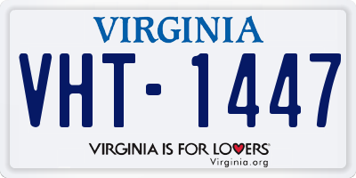 VA license plate VHT1447