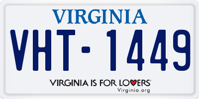 VA license plate VHT1449