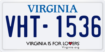 VA license plate VHT1536