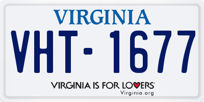 VA license plate VHT1677