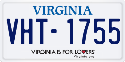 VA license plate VHT1755