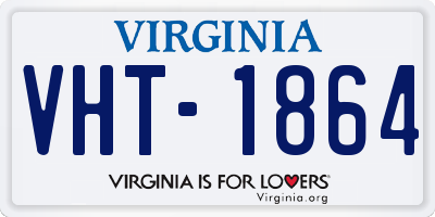 VA license plate VHT1864