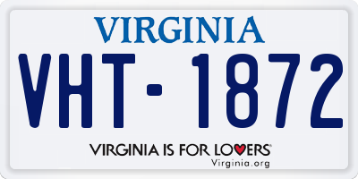 VA license plate VHT1872