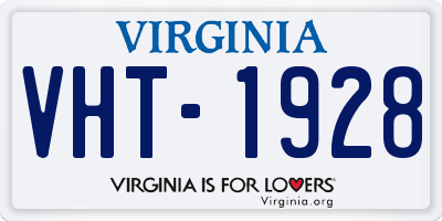 VA license plate VHT1928