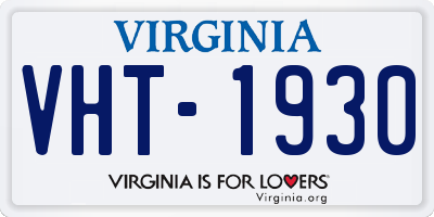VA license plate VHT1930