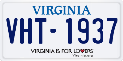 VA license plate VHT1937
