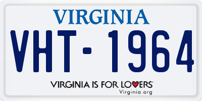 VA license plate VHT1964