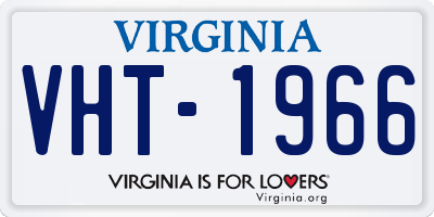 VA license plate VHT1966