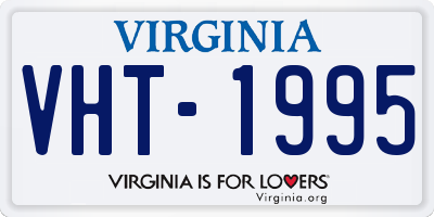 VA license plate VHT1995