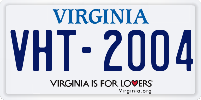 VA license plate VHT2004