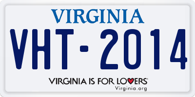 VA license plate VHT2014