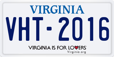VA license plate VHT2016