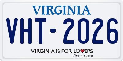 VA license plate VHT2026