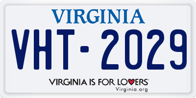 VA license plate VHT2029