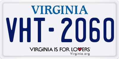 VA license plate VHT2060