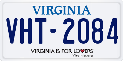 VA license plate VHT2084