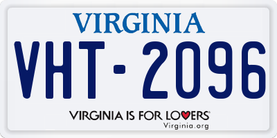 VA license plate VHT2096