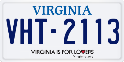 VA license plate VHT2113