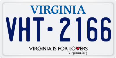 VA license plate VHT2166