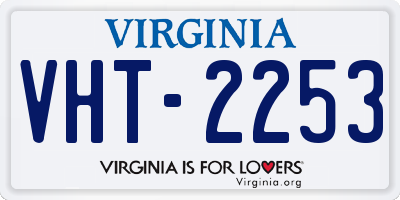 VA license plate VHT2253