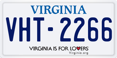 VA license plate VHT2266