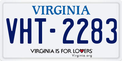 VA license plate VHT2283
