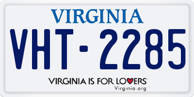 VA license plate VHT2285