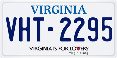 VA license plate VHT2295