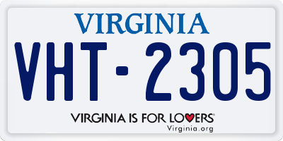 VA license plate VHT2305