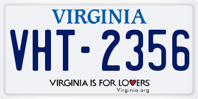 VA license plate VHT2356